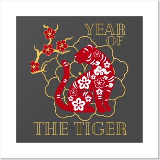 Happy Chinese New Year 2022 Year of The Tiger Zodiac Tiger T-Shirt Posters and Art